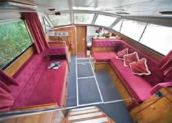 Interior image of boat